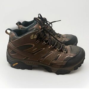 Merrell Hiking Boots Mens Moab 3 Mid Sz 11.5 Brown Earth Leather Waterproof